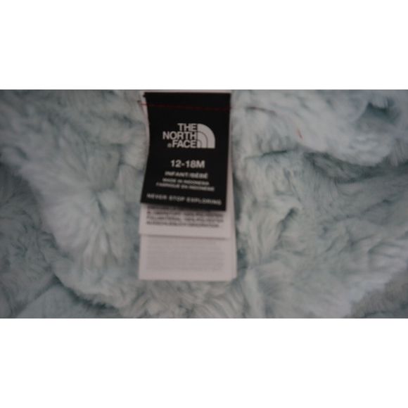 The North Face Sz 12-18 Months Ice Blue Mossbud Swirl Reversible Jacket $100 - Picture 15 of 16